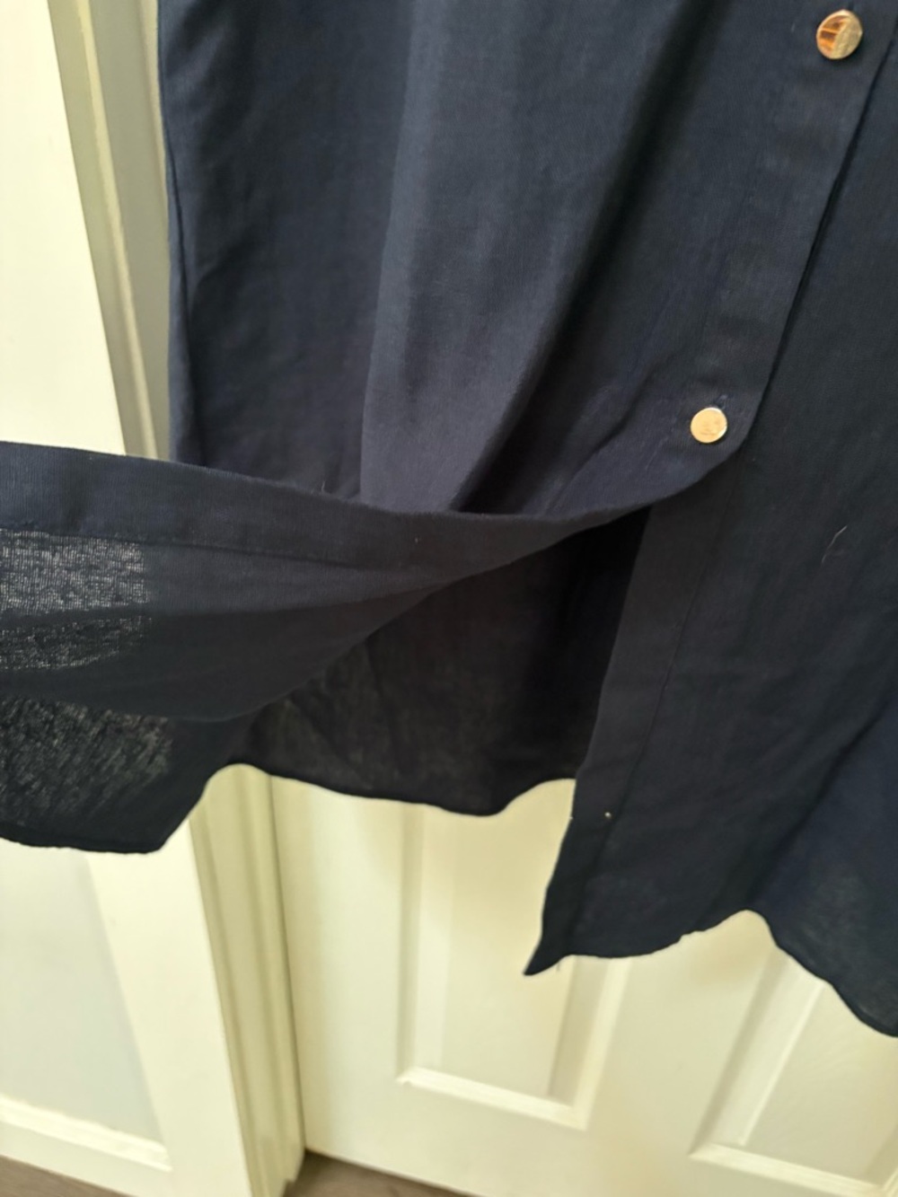 Zara Dark Navy Maxi Shirt Dress with Belt - Picture 4 of 9